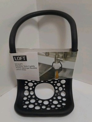 Loft Flexible Sling Sink Caddy Black Kitchen Organizer 