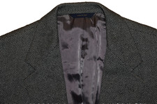 Brooks Brothers Tweed Blazer 40 Regular R Italy Gray Herringbone Lamb's Wool vtg
