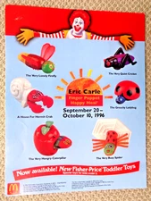 McDonald's Eric Carle Finger Puppets Complete MIP  Happy Meal Set of 6