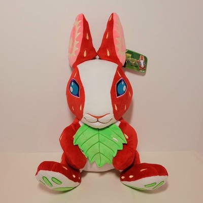 Fauna Fruits Strawbunny Plush by AsherBee 15  Red Strawberry Bunny Rabbit NWT