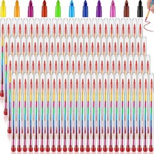 100 Pieces Colorful Staable Buildable Crayons 11 Interchanable
