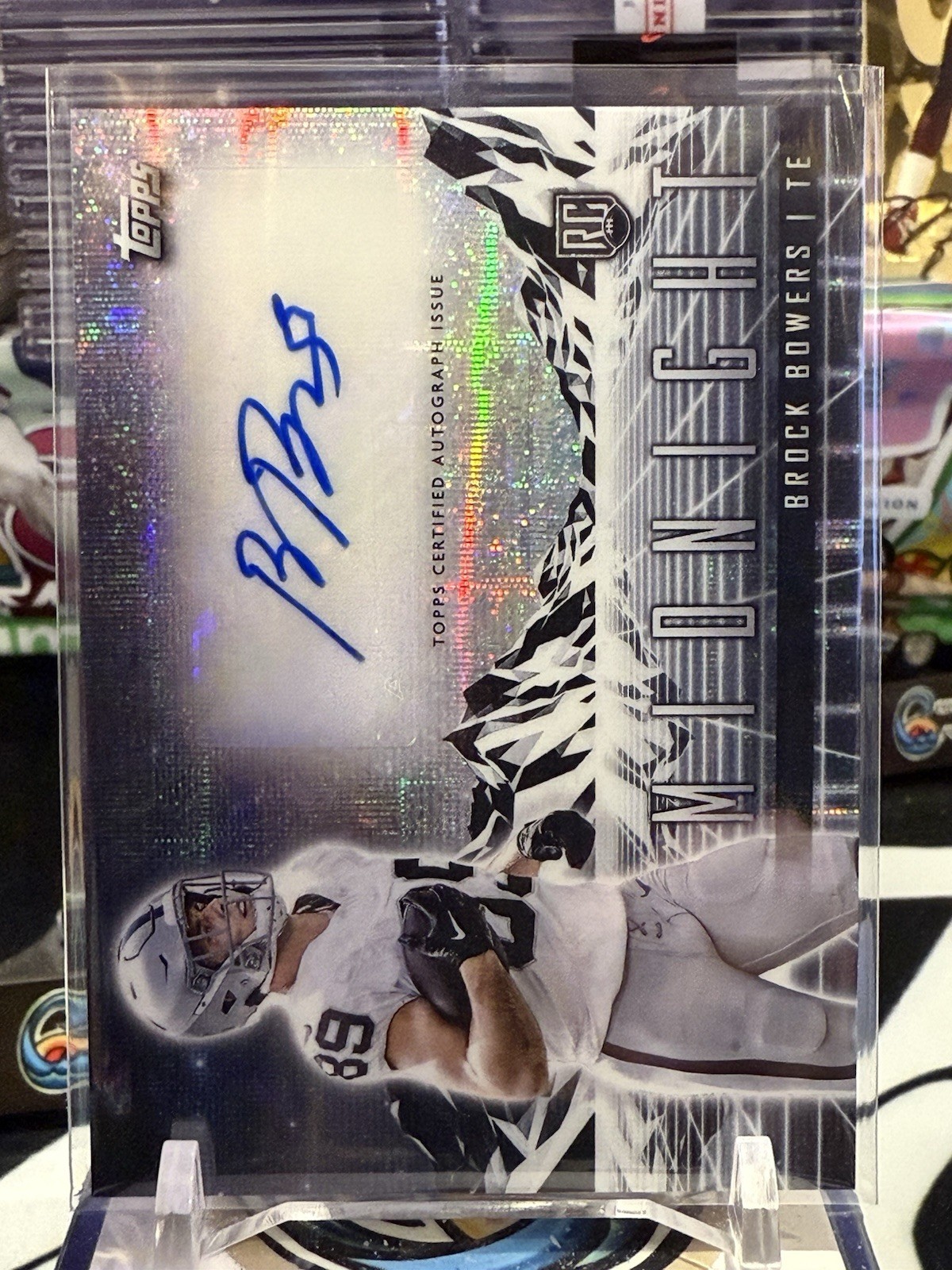 Brock Bowers # Moon Beam Rookie Horizon Auto 2024 Topps Midnight RC Rookie TZ