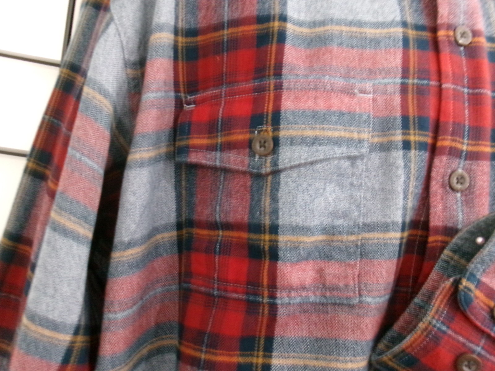 "NEW" ORVIS  🔥  SIZE XL==RED & BLUE PLAID / LONG SLEEVE / FLANNEL / SHIRT
