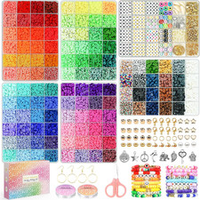 20,000 Pcs Clay Beads Bracelet Making Kit, 120 Colors 6 Boxes Polymer Beads Spac