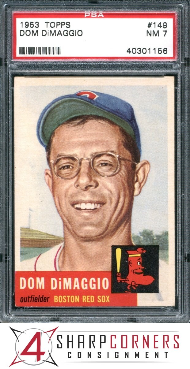 1953 TOPPS #149 DOM DiMAGGIO RED SOX PSA 7