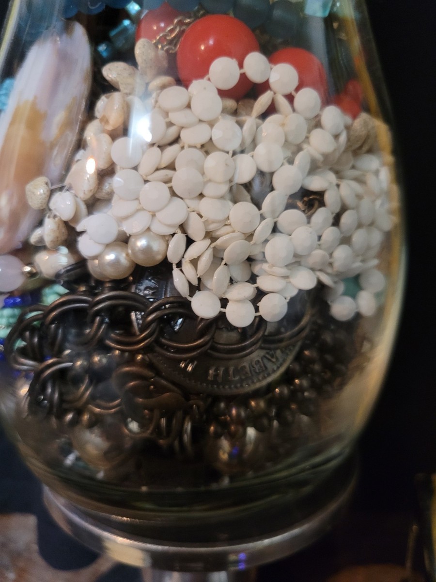 VINTAGE & COSTUME MIXED JEWELRY JAR BRANDED UNBRANDED LOT View 2