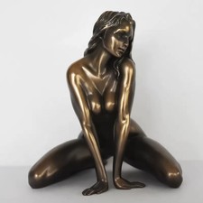 Kneeling Figure Bronze Resin Art Sculpture