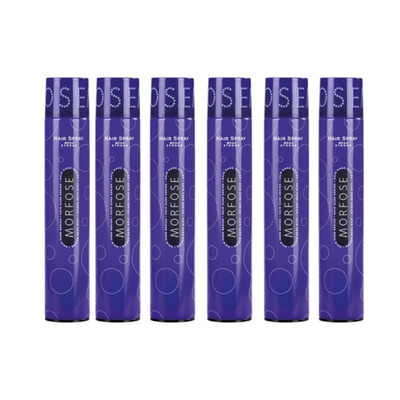 Morfose Mega Strong Haarspray 400 ml - Extra starker Halt - Lila - 6 er Set