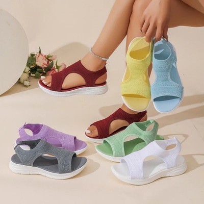 Women's Shoes 2026 Summer Comfortable Casual Sports Beach Wedge Sandals