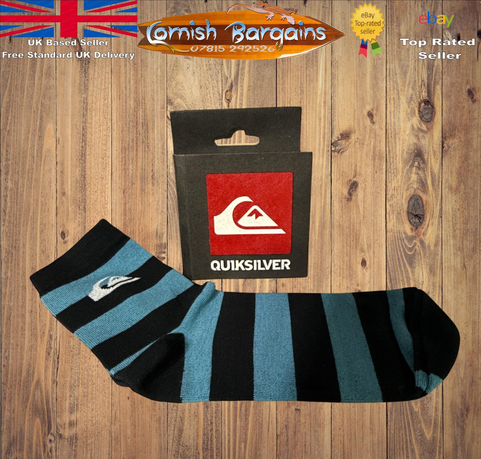 Quiksilver Quarter Sock Light Blue Medium = 37-40