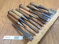 Cincel japonés vintage roto dañado Nomi 17.2.9.5.4.10.23.30.35mm KH033