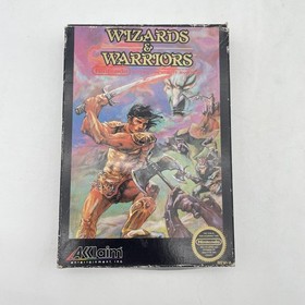 Wizards & Warriors Nintendo NES gioco CIB scatola manuale acclamazione 1987 NTSC-U/C Giappone