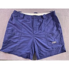 AFTCO Fishing Shorts Mens 44L Blue Nylon Cargo Outdoor Casual Baggy Comfortable