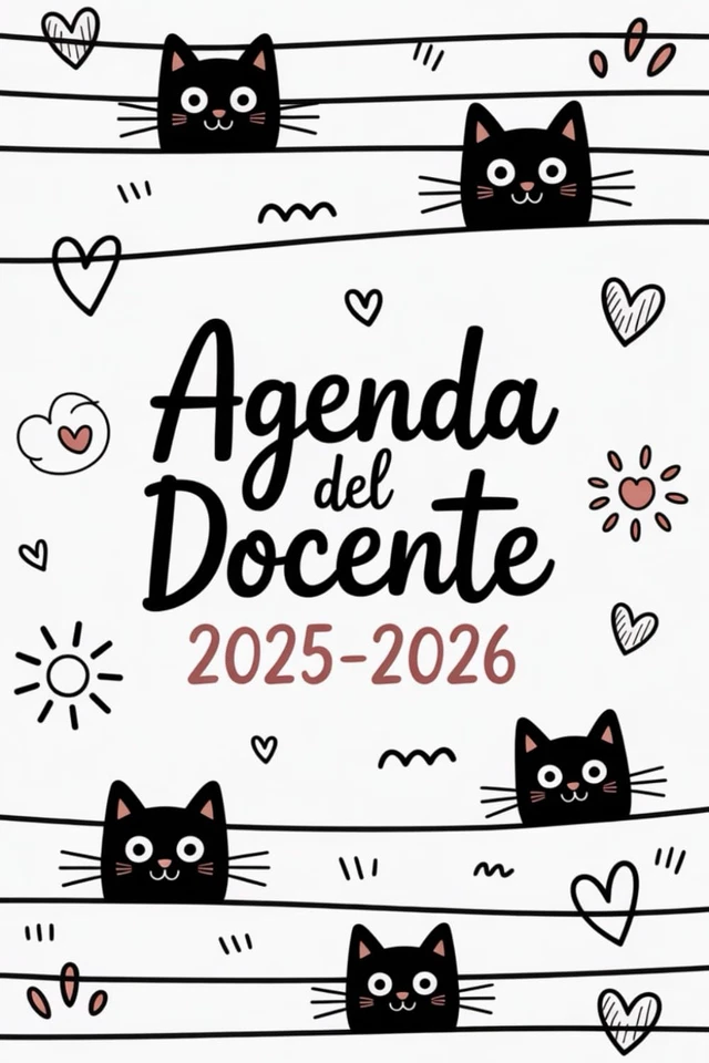 Agenda Del Docente 2025/2026 Gatti: Registro Del Professore Settimanale E Mensil - Immagine 4 di 4