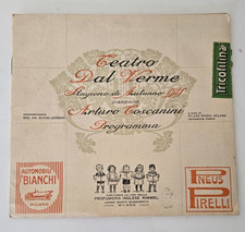 1915 Teatro Dal Verme Arturo Toscanini program w/ 1914 Don Pasquale Broadside
