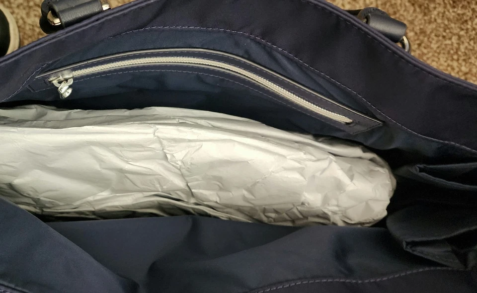 Bolso de Mano Polo Ralph Lauren Golf Asa Superior Azul Marino Francés NUEVO CON ETIQUETAS $198 Foto 4 de 4