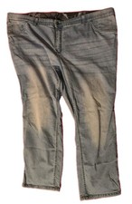 ULLA POPKEN -  Wendejeans - ca.Gr.54 - blau/Blumen - Große Größen-Jeans z.Wenden