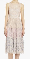 Adrianna Papell SZ 4 Bead Sequin Ombré Formal Cocktail Dress Wedding Romantic