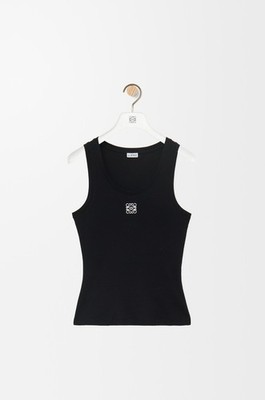LOEWE Black Ribbed Anagram Tank | Size M