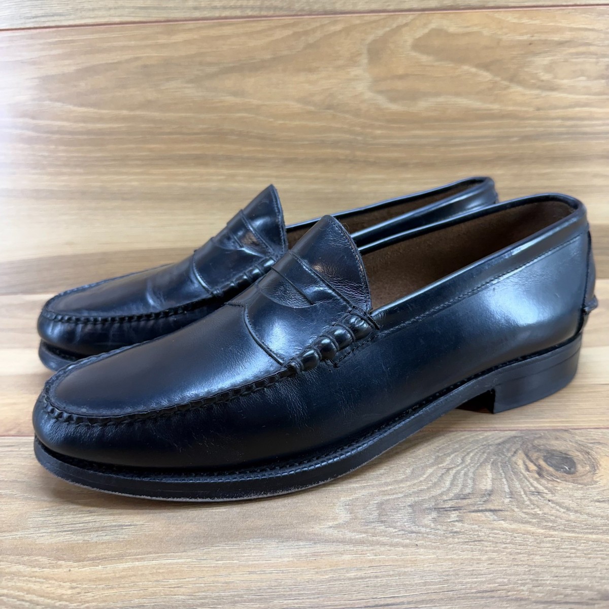 Johnston Murphy Aristocraft Penny Loafers Mens 11.5 C/A Black