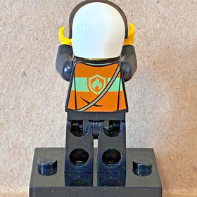 LEGO City Firefighter Minifigure cty0344 Silver Stripes Reflective Vest Helmet