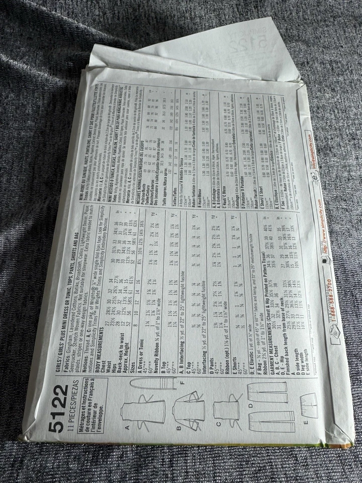 New Simplicity #5122 Lizzie McQuire child pattern size AA-8-16 UNCUT;FF - Image 3 of 4