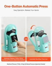 New Auto Hat Heat Press Machine, with 2pcs Interchangeable Platens, Automatic