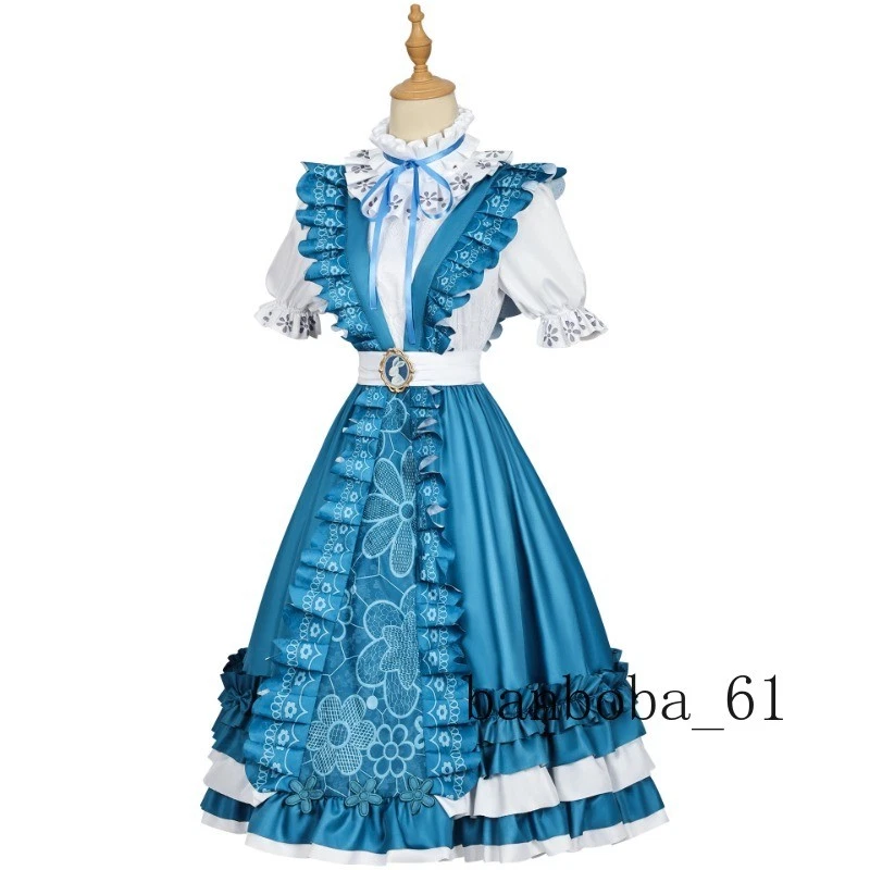 Identity V Alice Derose Cosplay Vestido Azul Disfraz Conjunto Completo Ropa Poliéster Foto 2 de 4