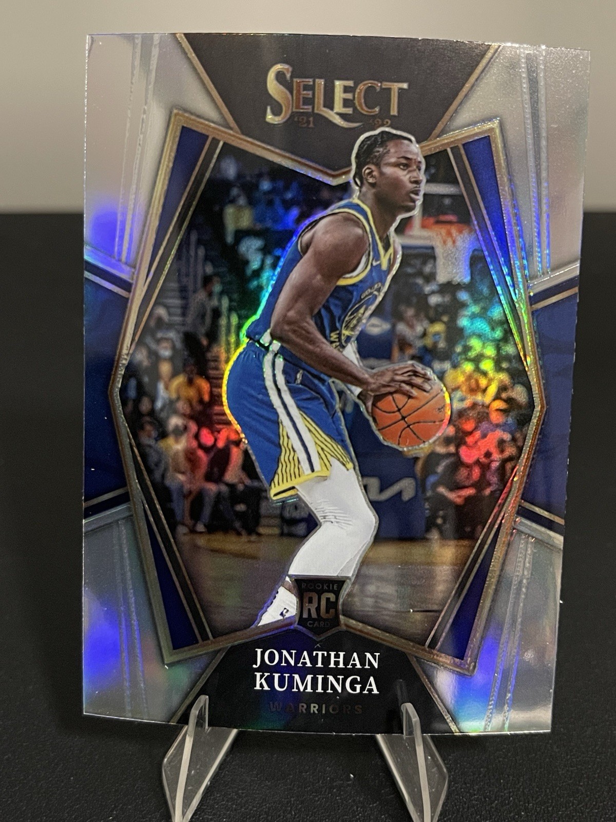 2021-22 Panini Select - Premier Level Jonathan Kuminga #123 Silver Prizm (RC)