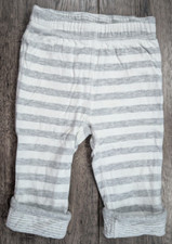 Baby Boy Clothes Gymboree 0-3 Month Animal Friends Gray Striped Pants