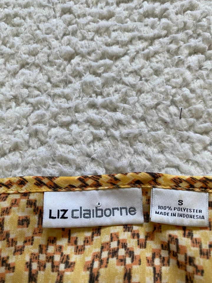 Blusa Liz Claiborne Mujer Sin Mangas Cuello en V Ligera Amarilla Talla S Foto 2 de 4