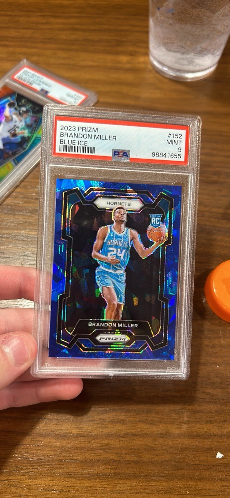 2023 Panini Prizm Blue Ice #152 Brandon Miller  /125 RC Rookie PSA 9 MINT 🥶🧊
