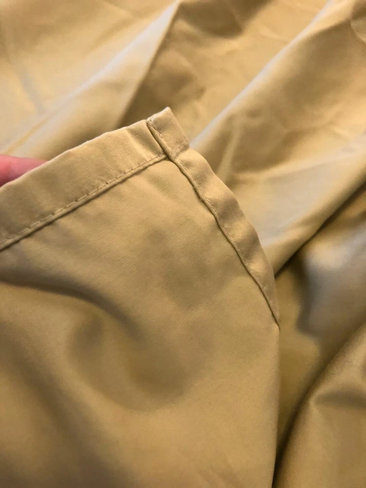 The Company Store Tan Queen Soft Cotton Flat Sheet 89” x 101” EUC - Image 2 of 4