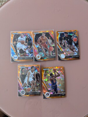 2021 Prizm Draft Picks Orange Cracked Ice Lot(5)