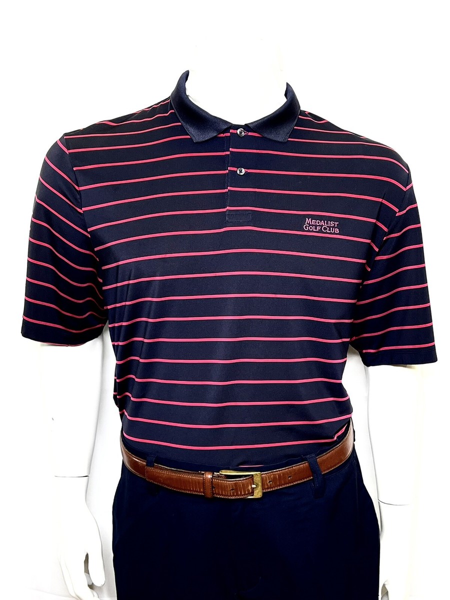 RLX Ralph Lauren Golf Polo Navy Blue/ Pink Men's Size XL Medalist