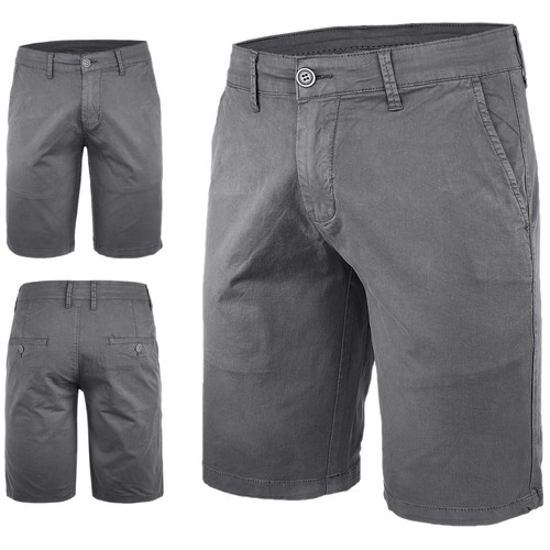 Bermuda Uomo Cotone Shorts Pantaloncino Corto Chino Elasticizzato Casual VEQUE - Imagen 5 de 37
