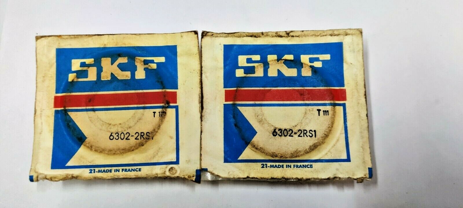 6302 2RS1 Double Sealed Ball Bearing 15x42x13MM NEW SKF FRANCE 6302 2RS LOT OF 2