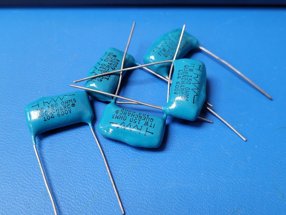 1 PC) 104M06QC150 ITW 150 Ohms 104 .1uf Capacitor 600v, Arc
