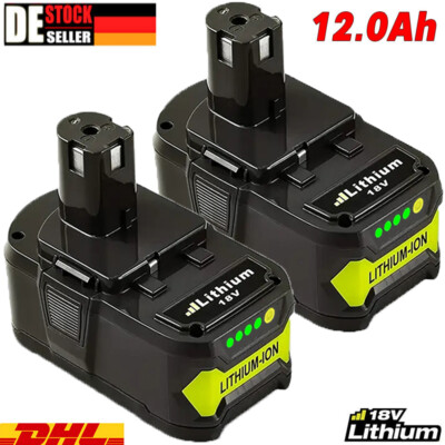 2x 18V 12.0Ah Akku für RYOBI One Plus Lithium RB18L40 P108 P109 P104 Batterie