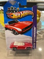 2013 Hot Wheels 197 Hw Showroom-Hw Garage '69 Camaro Rot Chrome Pr5 Spoke 1:64