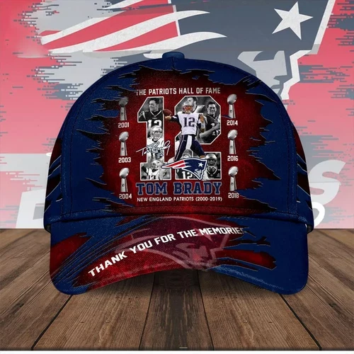Tom Brady Hall of Fame 12 New England Patriots Cap – Tribute Edition, Trendy Cap