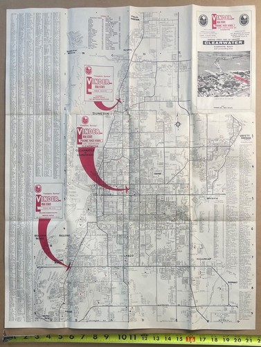 Rare VTG 1960s Clearwater & Beach Real Estate & AREA MAP Photographer’s Copy COA - Picture 13 of 24