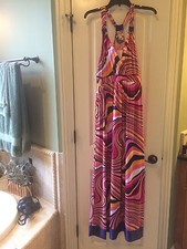 NWT Joy Joy Multicolor Maxi Dress L 