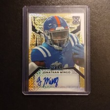 #1/1 Jonathan Mingo Gold Mojo Rookie Auto 2023 Leaf Metal Draft Cowboys Ole Miss