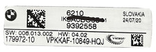 2016-2020 BMW 5 SERIES USED INSTRUMENT CLUSTER P#9392558