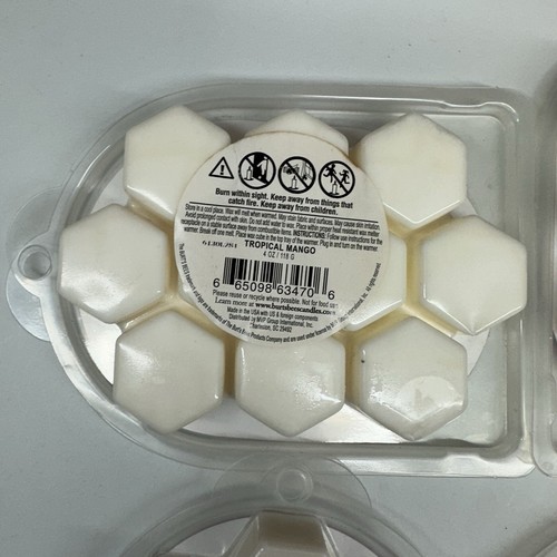 Burts Bees Wax Warmer Melts Hibiscus Grapefruit Mango Apple Natural Soy lot of 4 - Picture 6 of 6