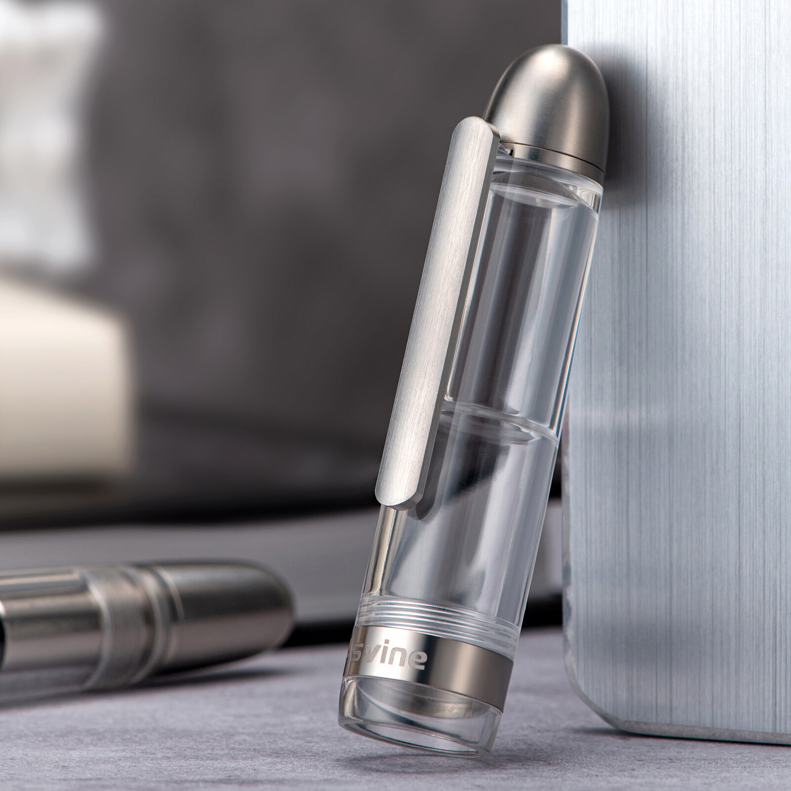 Asvine P36 Piston Fountain Pen Bock/ Asvine Nib, Titanium & Acrylic Writing Pen eBay