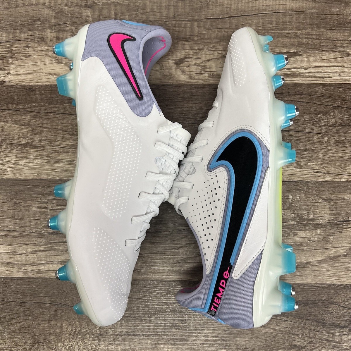 Nike Tiempo Legend 9 Elite SG-PRO AC White Blue Soccer Cleats