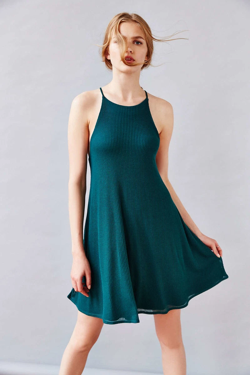 High neck store swing dress