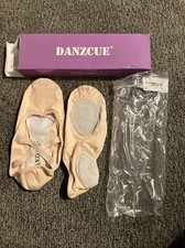 Danzcue Adult Pink Split Sole Canvas Ballet Slipper Size 9 NEW
